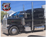 Silver Grey and Black DW Overhook Peterbilt Stripe Kit