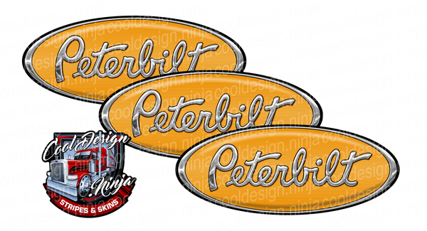 Tabby Cat Yellow Peterbilt Emblem Skins