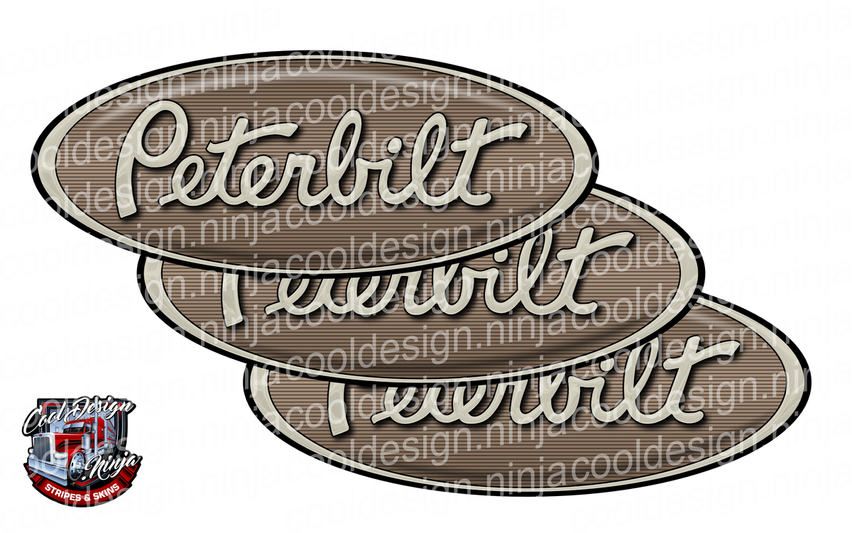 Cream and Light Brown Peterbilt Emblem Skins – Cool Design Ninja