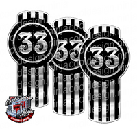 Unit 33 Black and Chrome Kenworth Emblem Skins