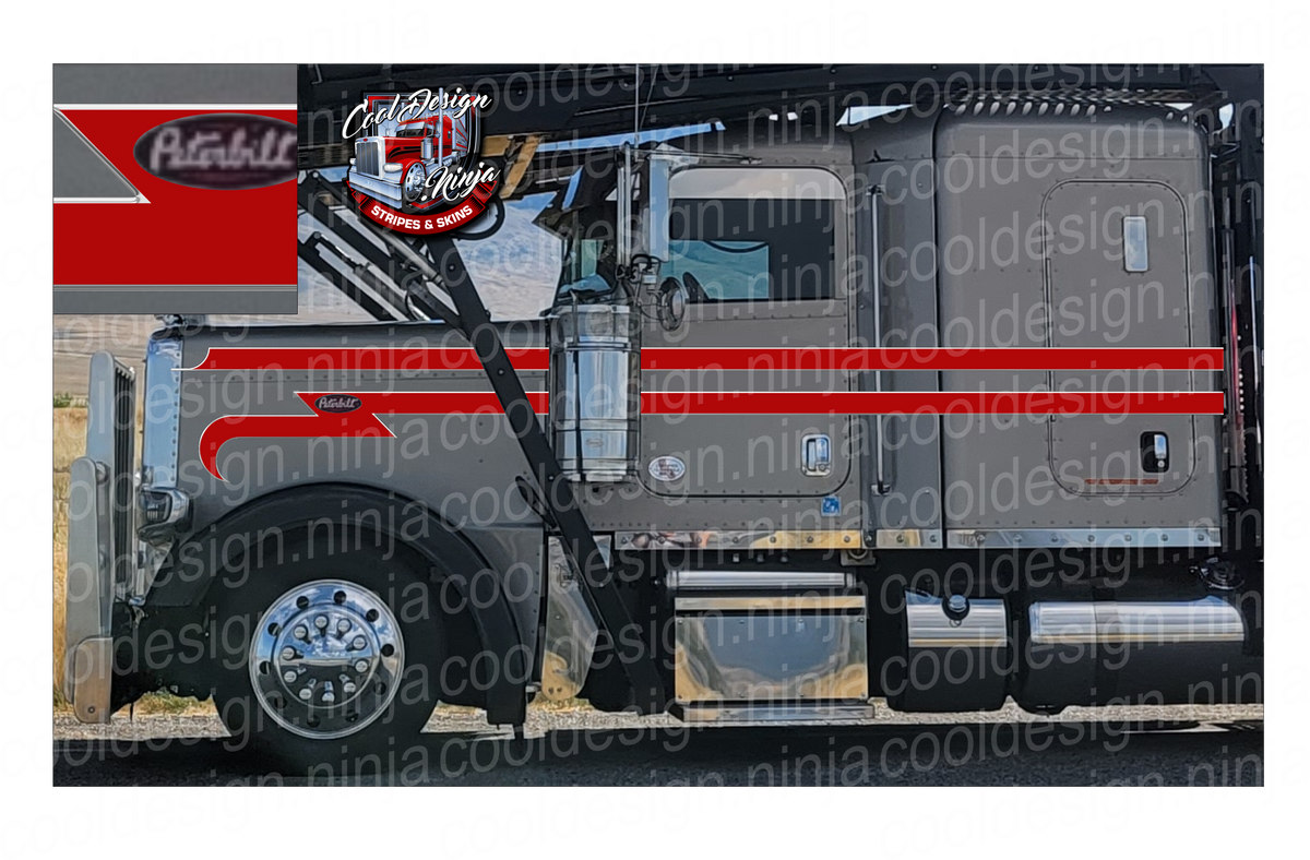 Urban Seminole 389 Peterbilt Car Carrier Stripe Kit Cool Design Ninja