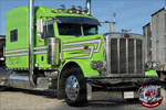 Silver and Black 379/389 Double Cees Peterbilt Stripe Kit
