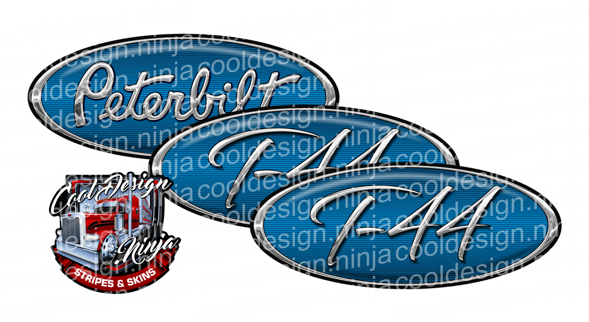 T44 Blue Peterbilt Emblem Skins – Cool Design Ninja