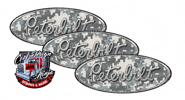 Camo Peterbilt Emblem Skins