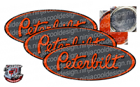 Orange and Charcoal Peterbilt Emblem Skins
