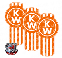 Solid Orange and White Kenworth Emblem Skin
