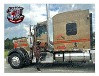 Orange and Black Underhook Kenworth Stripe Kit