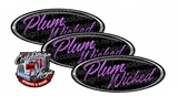 Plum Wicked Black Chrome and Purple Peterbilt Emblem Skins