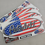 Red and Black Peterbilt Emblem Skins 3-Pack