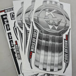 In-Stock Special - Pinstripe Chrome Kenworth Emblem Skin Kit