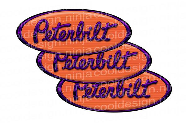 Purple Orange Sunrise Peterbilt Emblem Skins