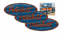 05 Blue and Orange Peterbilt Emblem Skins