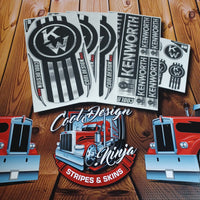 In-Stock Special - Pre-2020 Classic Black and Chrome Kenworth Emblem Skin Kit