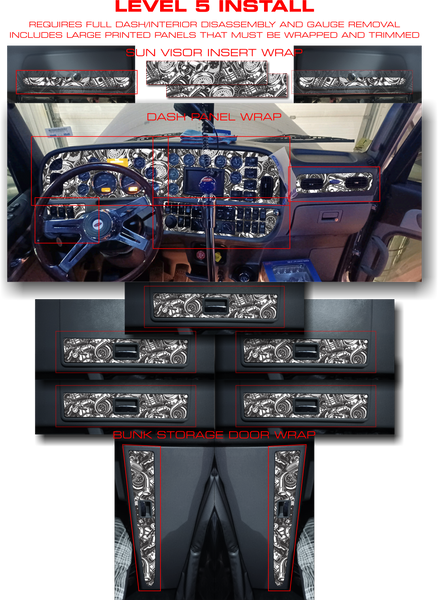 2021 Peterbilt Custom Dash and Interior Accent Panel Wrap
