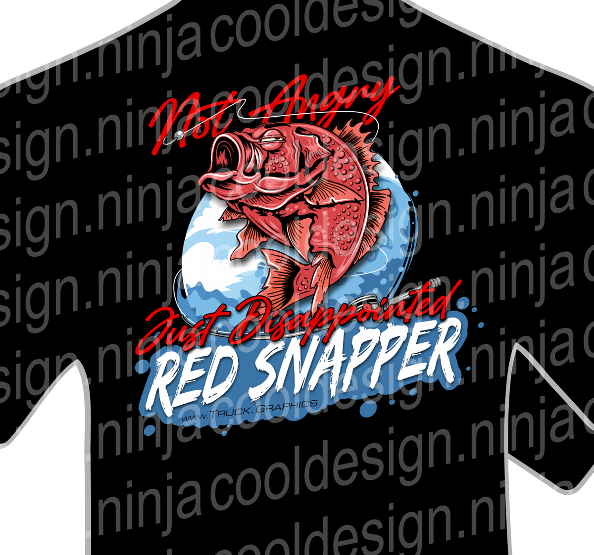 Not Angry Red Snapper T-Shirts – Cool Design Ninja