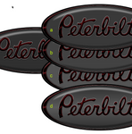 Grey and Maroon Unit 03 Peterbilt Emblem Skins