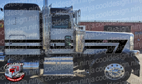 379/389 Black and Grey Hard 77 Peterbilt Stripe Kit