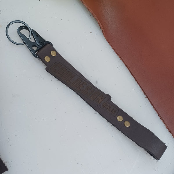 Big Strap CoolDesign.ninja Leather Keychain with Quick Connect