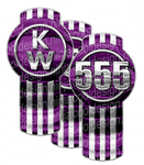 Unit 555 Vertical Purple Kenworth Emblem Skin Kit