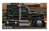 Apple Green 70s Overshadow Kenworth Stripe Kit