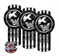 Black and Chrome Kenworth Emblem Skins