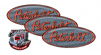 Grey and Orange Peterbilt Emblem Skins