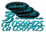 Turquoise blas Peterbilt Lettering Kit