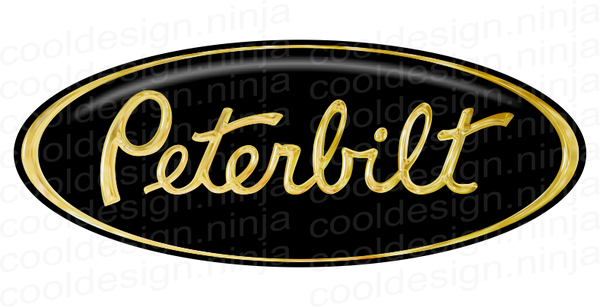 3M Peterbilt Emblem Skins x 3 in Gold