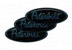 Teal/Black Peterbilt Emblem Skin Kit