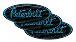 Black and Turquoise Peterbilt Emblem Skins