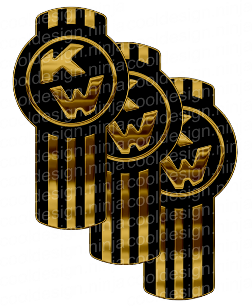 Black and Gold Kenworth Kit Emblem Skins