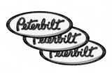 Black and White Peterbilt Emblem Skins