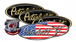 Black and Gold US Flag Peterbilt Emblem Skin 5-Pack