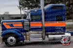 Orange and White Flying Overwedge Kenworth Stripe Kit