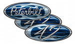 Unit 42 Blue Chrome Peterbilt Emblem Skins