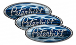 Blue Chrome Peterbilt Emblem Skins