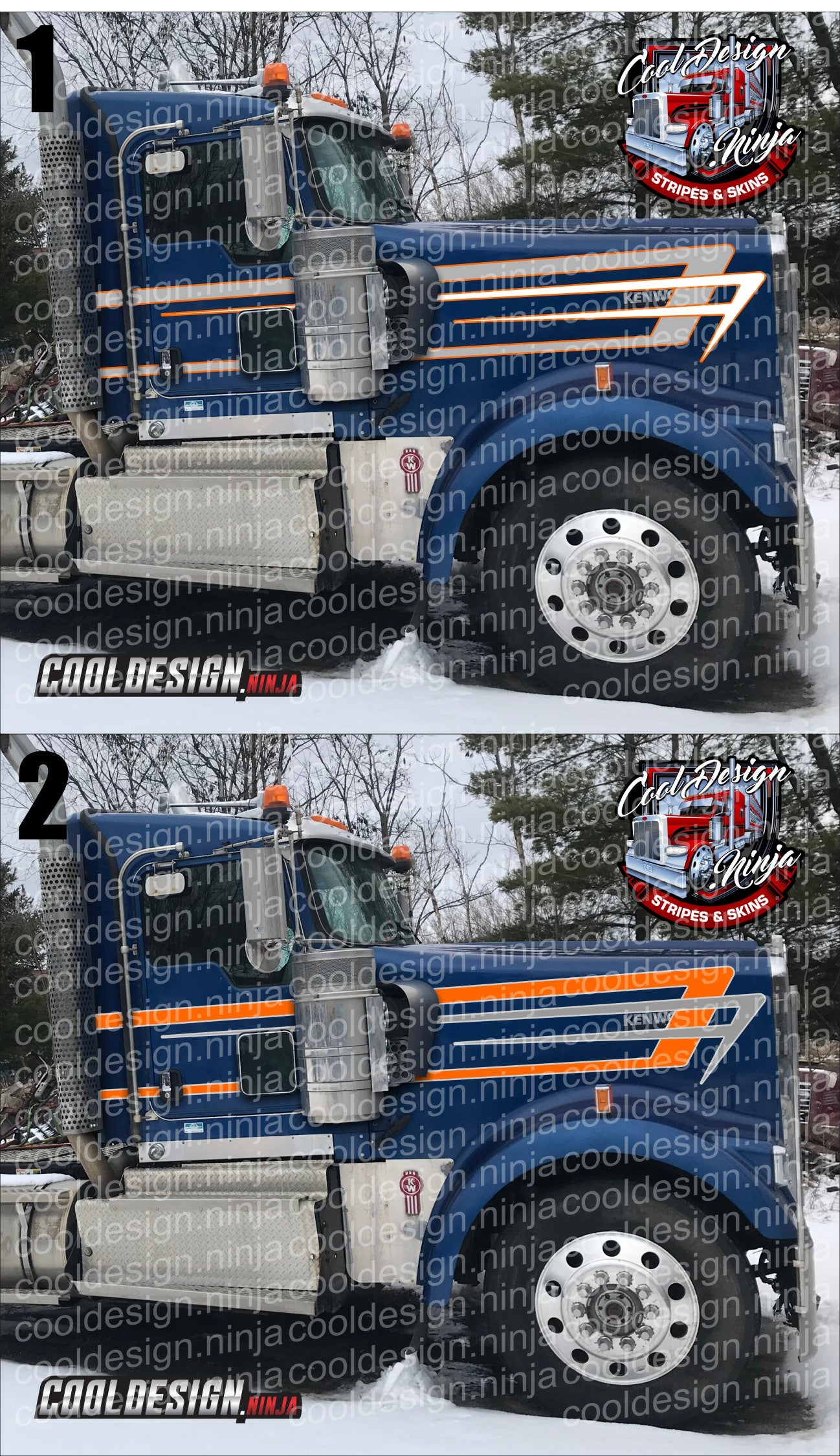 Nested Scallop Kenworth Stripe Kit – Cool Design Ninja