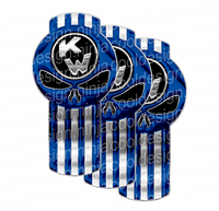 Blue Punisher Kenworth Emblem Skin Kit