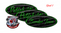 Lime Green and Black Border Town Peterbilt Emblem Skins