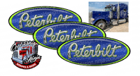 Bright Green Viper Blue Peterbilt Emblem Skins