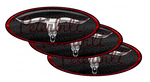 Red/Black Bull Skull Peterbilt Emblem Skins