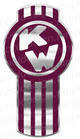 Chrome/Royal Purple Kenworth Emblem Skins x 3