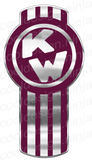 Chrome/Royal Purple Kenworth Emblem Skins x 3