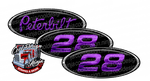 Unit 28 Black Chrome and Purple Peterbilt Emblem Skins