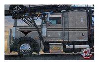 379/389 Peterbilt Car-Carrier Classic Spear Black and Silver Grey Stripe Kit