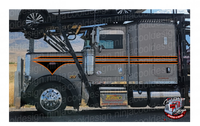379/389 Peterbilt Car-Carrier Classic Spear Black and Orange Stripe Kit