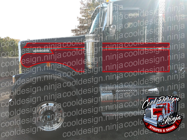 Daycab W900B Kenworth Seminole Stripe Kit