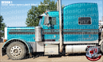 Teal Peterbilt 379 "Coastal" Stripe Kit