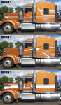 Custom Copper Kenworth W9 Stripe Kits