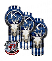 Dark Blue Classic Bull Skull Kenworth Emblem Skin Kit